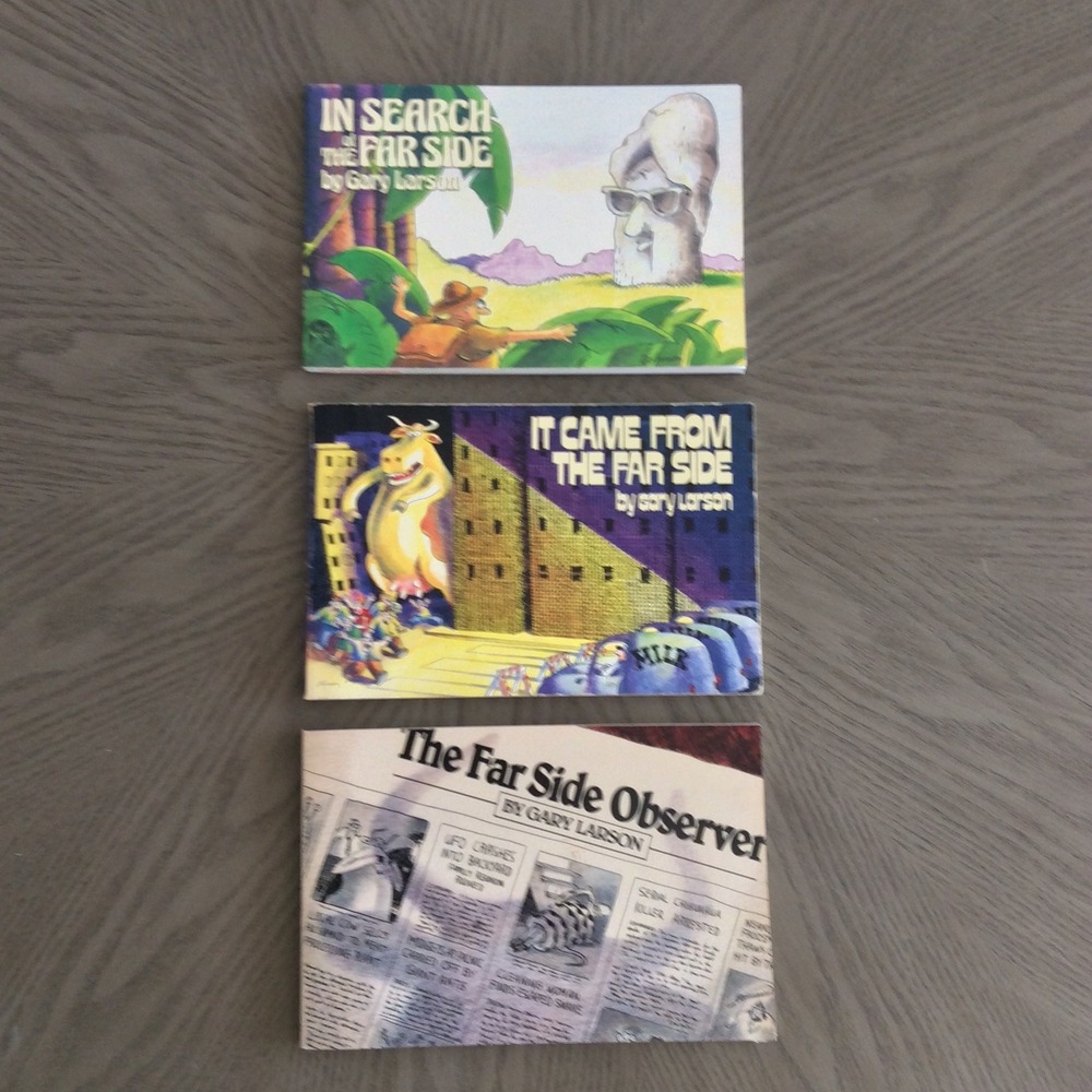 Vintage Gary Larson Far Side Book Lot of 3 Comic Cartoon Collections 1984-1987